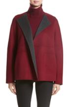 Women's Lafayette 148 New York Two-tone Double Face Reversible Jacket, Size - Red