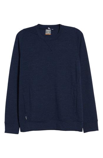 Men's Icebreaker Shifter Merino Wool Blend Crewneck Sweater, Size - Blue