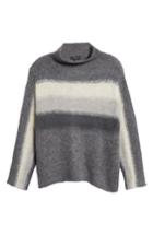Women's Rag & Bone Holland Stripe Merino Wool & Mohair Blend Sweater - Grey