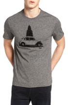 Men's Original Penguin Flocked Christmas Car T-shirt - Grey
