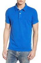 Men's Superdry Vintage Destroy Pique Polo, Size - Blue