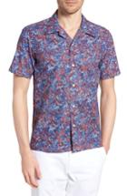 Men's Jeff Sanibel Novelty Trim Fit Sport Shirt - Blue