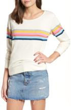Women's Rip Curl Paradiso Stripe Detail Crewneck Sweatshirt - White