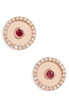 Women's Ef Collection Diamond Bullseye Stud Earrings