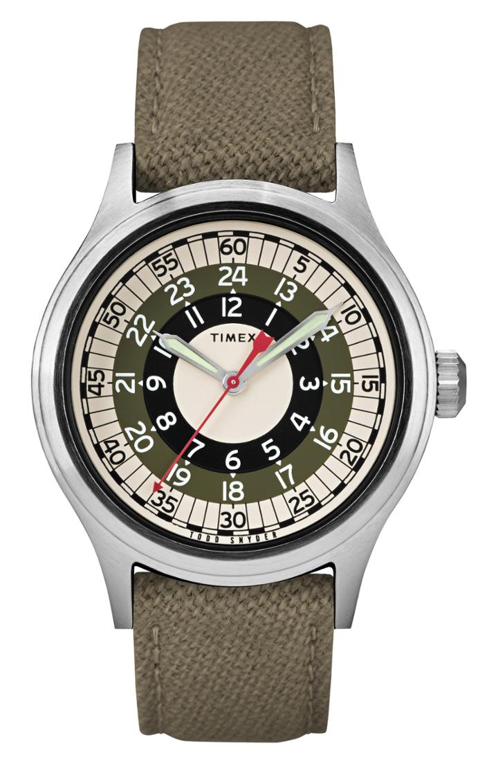 Men's Timex X Todd Snyder The Mod Fabric Strap Watch, 40mm