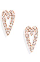 Women's Bony Levy Diamond Open Heart Earrings (nordstrom Exclusive)