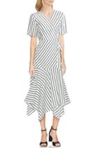 Women's Vince Camuto Playful Stripe Wrap Dress - Ivory