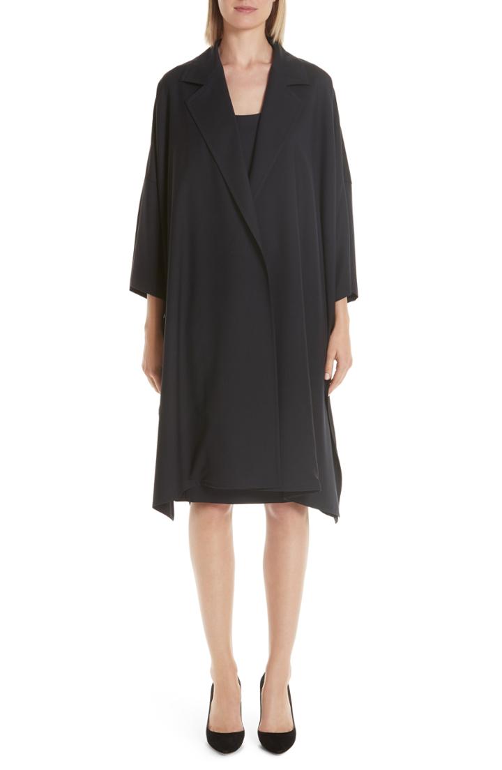 Women's Max Mara Parco Wool Coat - Blue