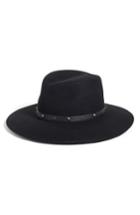 Women's Eric Javits Karli Wool Felt Wide Brim Hat - Black