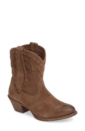 Women's Ariat Round Up Rianda Western Boot M - Brown