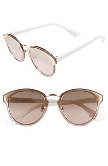 Women's Dior Nightfall 65mm Sunglasses - Gold/ White