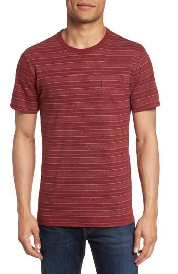 Men's 1901 Jacquard Stripe T-shirt, Size - Burgundy