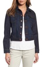 Women's Eileen Fisher Crop Denim Jacket - Blue