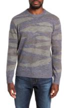 Men's Michael Bastian Camo Intarsia Fit Sweater, Size Xx-large - Blue
