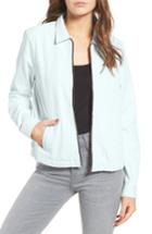 Women's Obey Hudson Zip Shirt Jacket, Size - Green