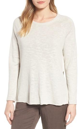 Women's Eileen Fisher Slub Top, Size - White