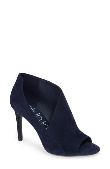 Women's Calvin Klein Nastassia Peep Toe Pump M - Blue