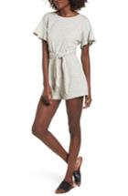 Women's Tie Front Romper - Ivory