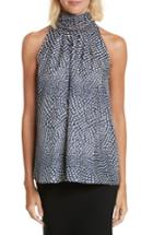 Women's Diane Von Furstenberg Sleeveless High Neck Blouse - Black