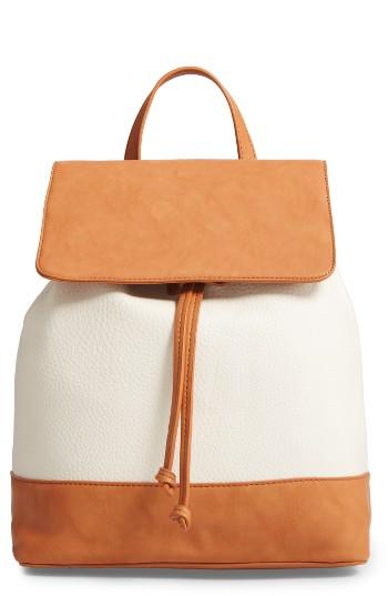Sole Society Kaili Two Tone Backpack - Beige