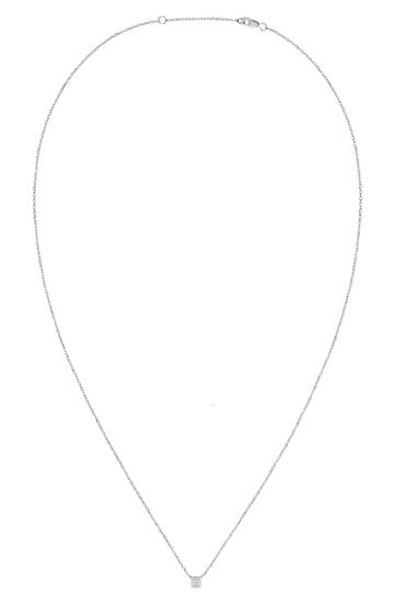 Women's Dinh Van Le Cube Diamant Diamond Pendant Necklace