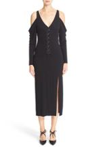 Women's Yigal Azrouel Lace-up Cold Shoulder Matte Jersey Dress