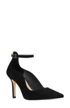 Women's Nine West Marquisha Scalloped Ankle Strap Pump M - Black
