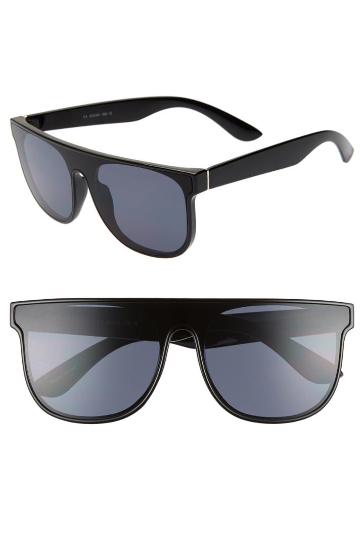 Women's Glance Eyewear 60mm Shield Sunglasses - Black