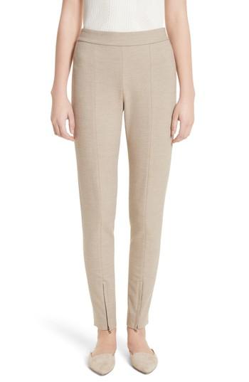 Women's St. John Collection Summer Bella Double Weave Leggings - Brown