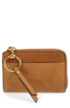 Women's Frye Small Ilana Harness Leather Zip Wallet - Brown