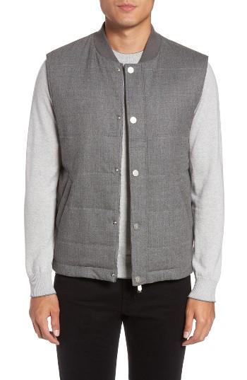 Men's Eleventy Quilted Vest - Grey