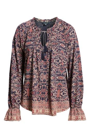 Women's Lucky Brand Floral Border Blouse
