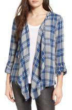Women's Roxy City Plaid Drape Front Cardigan - Blue