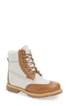 Women's Timberland Brogue Top Shelf Collection Waterproof Boot .5 M - Beige