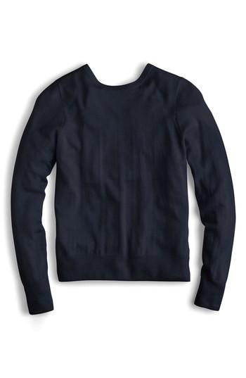 Women's J.crew Reversible Button Back Sweater, Size - Blue