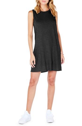 Women's Michael Stars Ringer Stripe Tank Dress - Black
