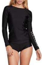 Women's Volcom Simply Solid Rashguard - Black