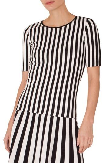 Women's Akris Punto Kodak Stripe Top - Black
