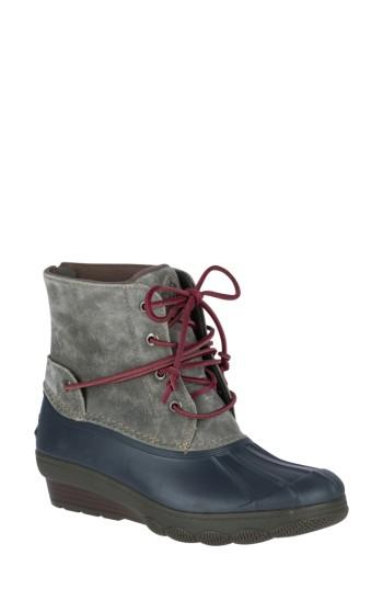 Women's Sperry Saltwater Tide Wedge Boot M - Grey