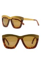 Women's Freida Rothman Hadlee 53mm Square Cat Eye Sunglasses - Matte Tortoise