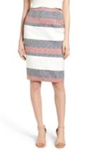 Women's Halogen Stripe Tweed Pencil Skirt