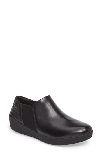Women's Fitflop Superchelsea(tm) Slip-on Sneaker M - Black
