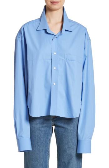 Women's Vetements Social Worker Shirt - Blue
