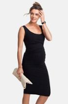 Women's Isabella Oliver 'ellis' Side Ruched Maternity Tank Dress - Black