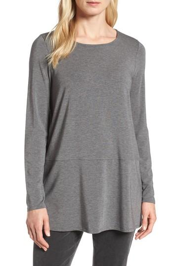 Petite Women's Eileen Fisher Stretch Tencel Top P - Grey