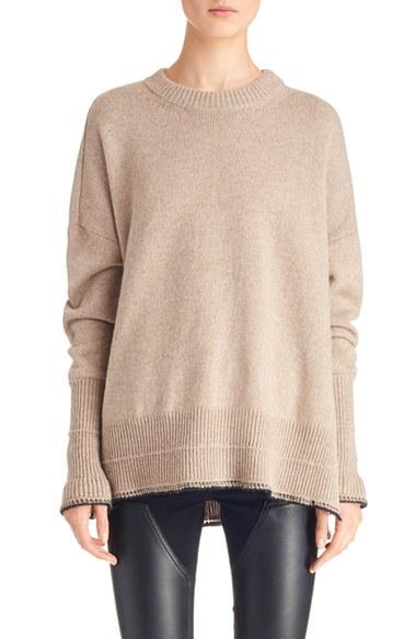 Women's Givenchy Side Slit Alpaca & Wool Sweater