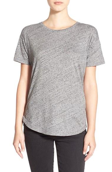 Women's Madewell 'whisper' Cotton Crewneck Tee - Grey