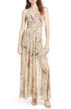 Women's Astr The Label Surplice Maxi Dress - Beige