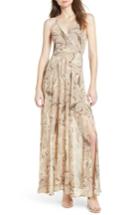 Women's Astr The Label Surplice Maxi Dress - Beige