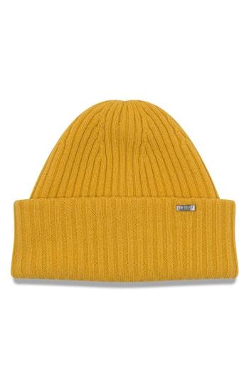 Men's New Era Cap Cashmere Beanie - Yellow